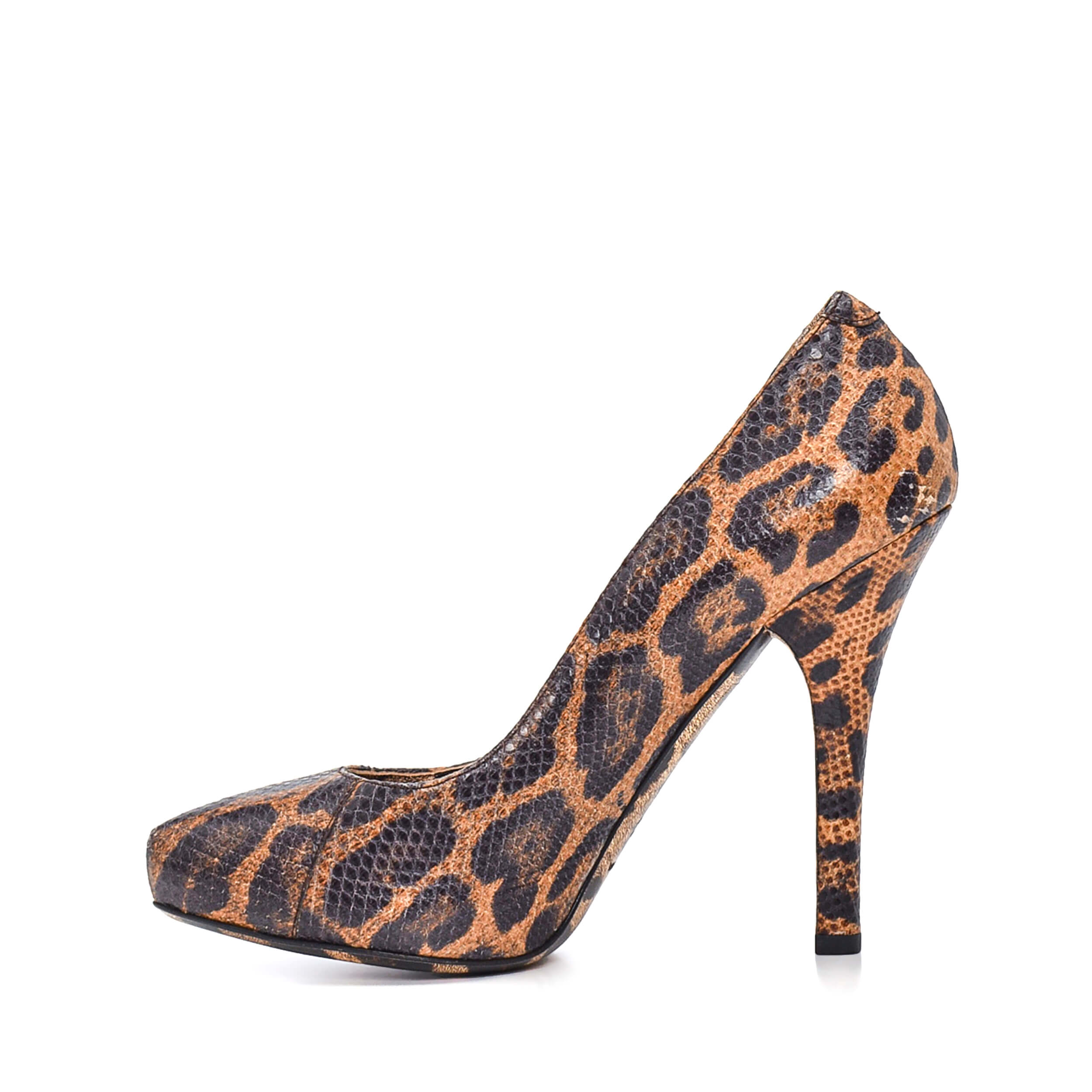 Dolce Gabbana - Leopard Print Leather Pump